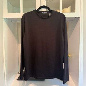 BRANDINI Men's Black Long Sleeve Shirt Medium